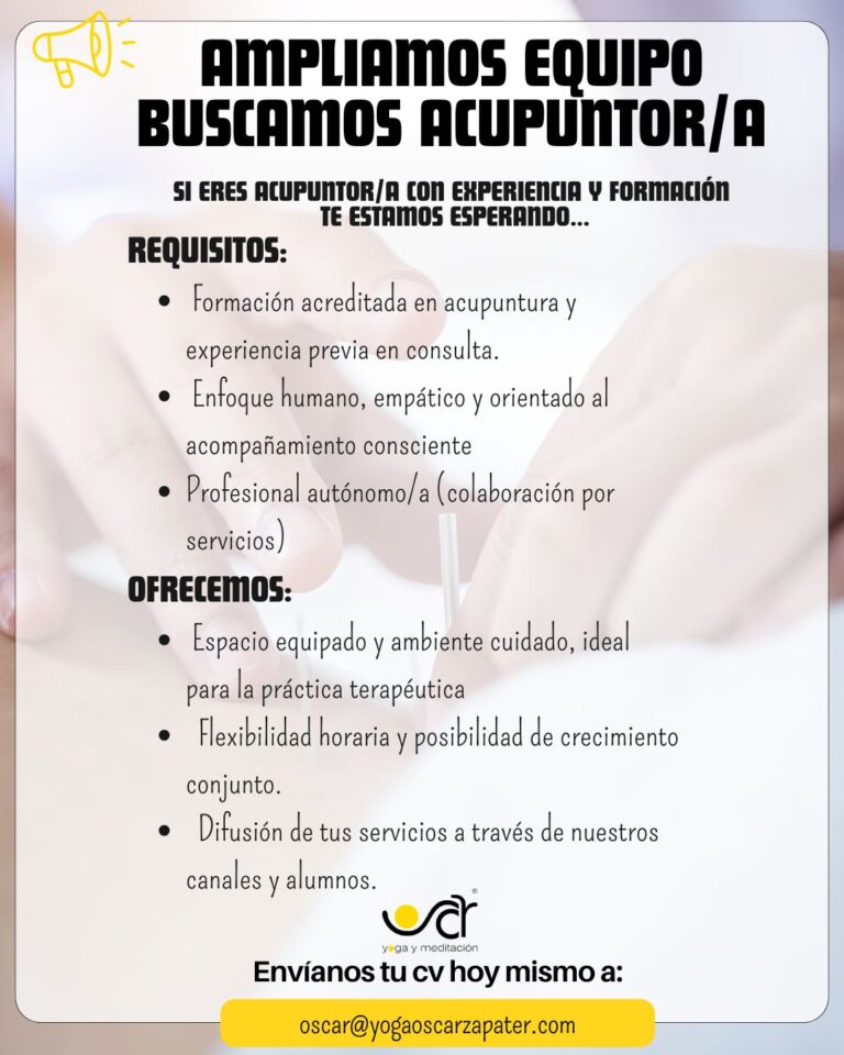 Buscamos acupuntor